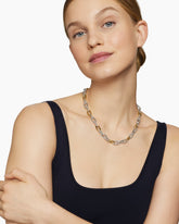 DY Madison® Chain Necklace in Sterling Silver with 18K Yellow Gold, 8.5mm